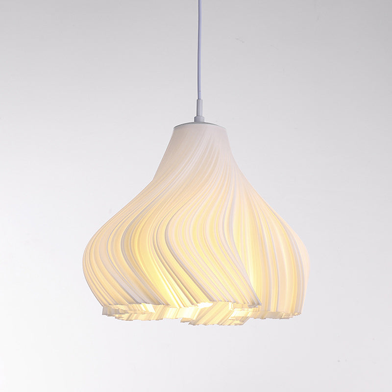 Modern Minimalist Pleated Petals PLA ABS 1-Light Pendant Light For Living Room