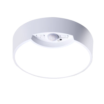 Simple White Round Motion Sensor LED Flush Mount Ceiling Light