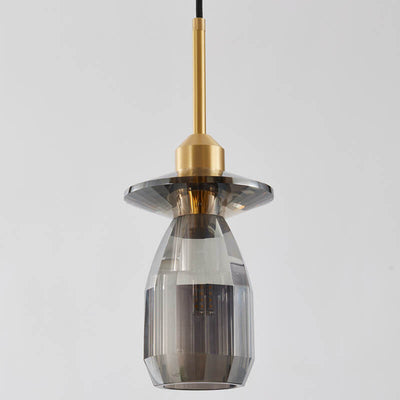 Moderne Luxus-Kristall-Ovalglas-1-Licht-Pendelleuchte 