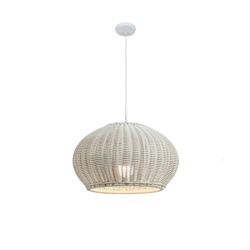 Japanese Minimalist Rattan 1-Light Pendant Light