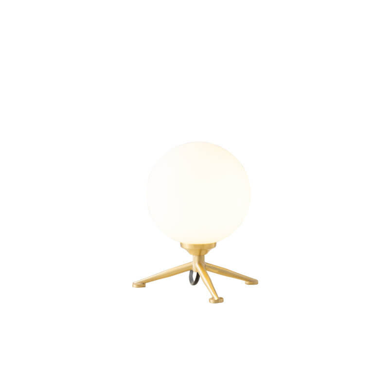 Moderne einfache kugelförmige milchweiße Lampenschirm 1-Licht Tischlampe 