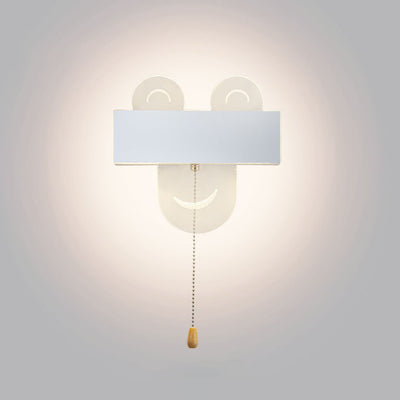 Creative Cartoon Smiley Acrylic Rechargeable LED Kids Wall Sconce Lamp