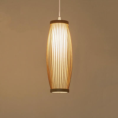 Creative Bamboo Weaving Lantern 1-Light Pendant Light