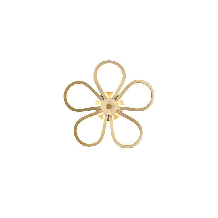 Moderne Luxus-Petalenform Messing LED Wandleuchte 