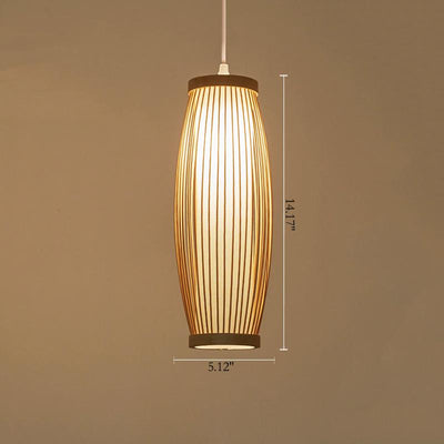 Creative Bamboo Weaving Laterne 1-Licht-Pendelleuchte 