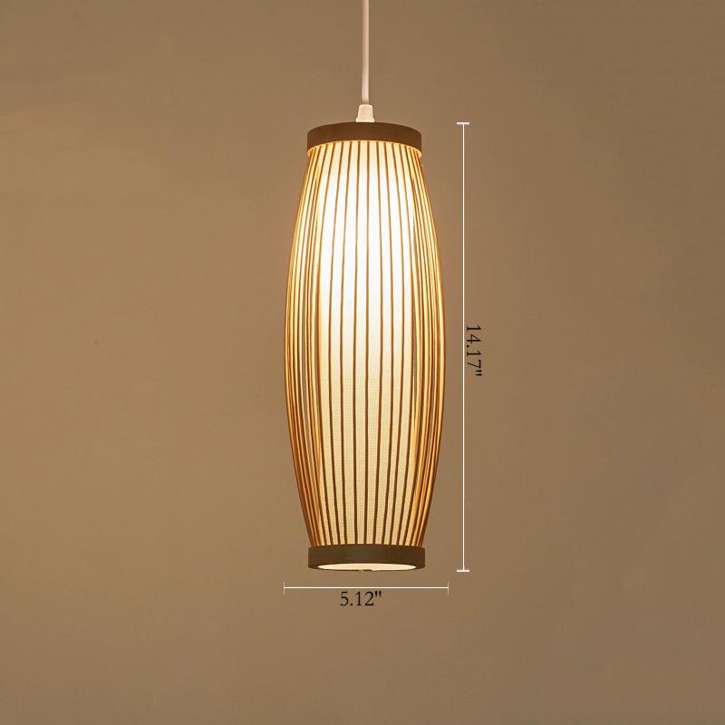 Creative Bamboo Weaving Lantern 1-Light Pendant Light