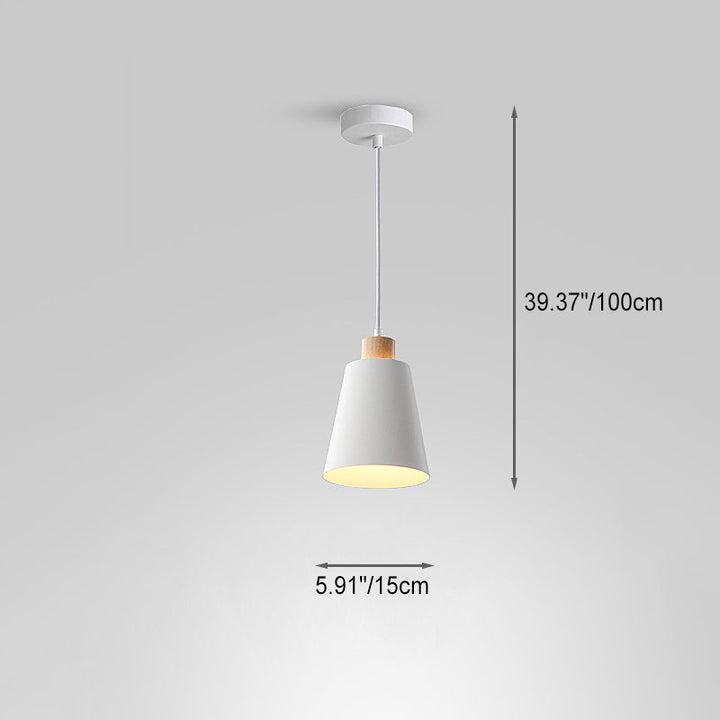 Contemporary Scandinavian Round Trapezoidal Bird Wood Iron 1/3 Light Island Light Chandelier For Dining Room
