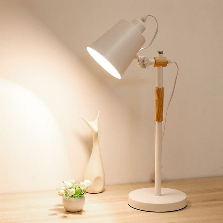 Zeitgenössische nordische Macaron Eisen Glocke Schatten 1-Licht Tischlampe für Home Office 