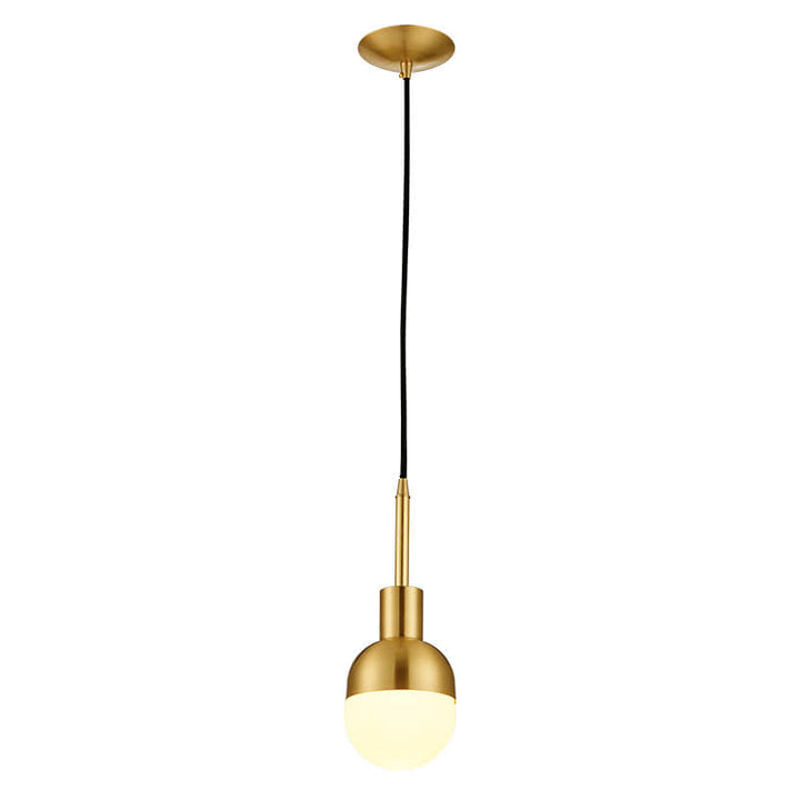 Nordic Vintage Messing Glas Oval 1-Licht Pendelleuchte 