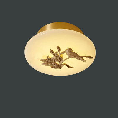 Modern Minimalist Pattern Jade LED Flush Mount Light