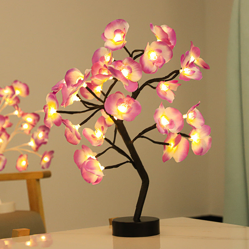 Modern Creative Phalaenopsis Tree LED Night Light Table Lamp