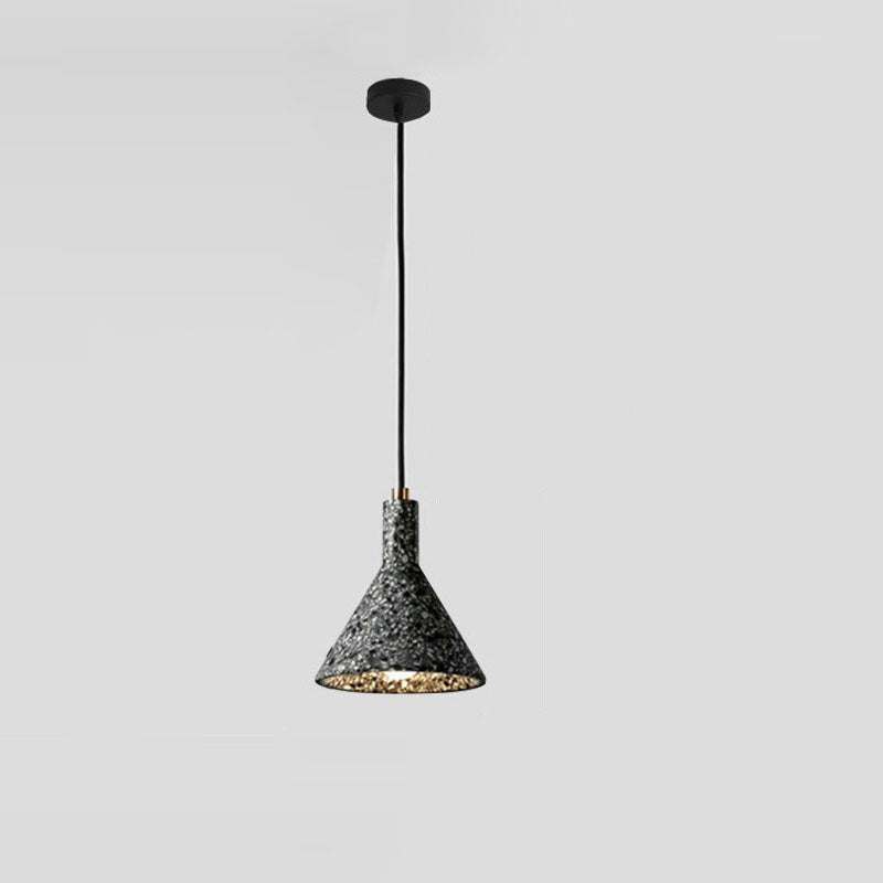 Vintage Industrial Terrazzo Cone 1-Light Pendant Light