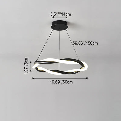 Nordic Creative Straight Row LED-Kronleuchter 