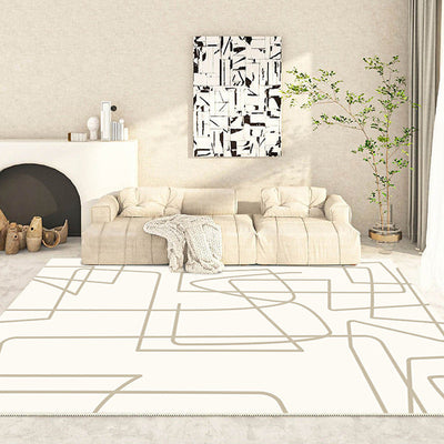 Japanische minimalistische beige Frische waschbare Wohnzimmerteppiche 
