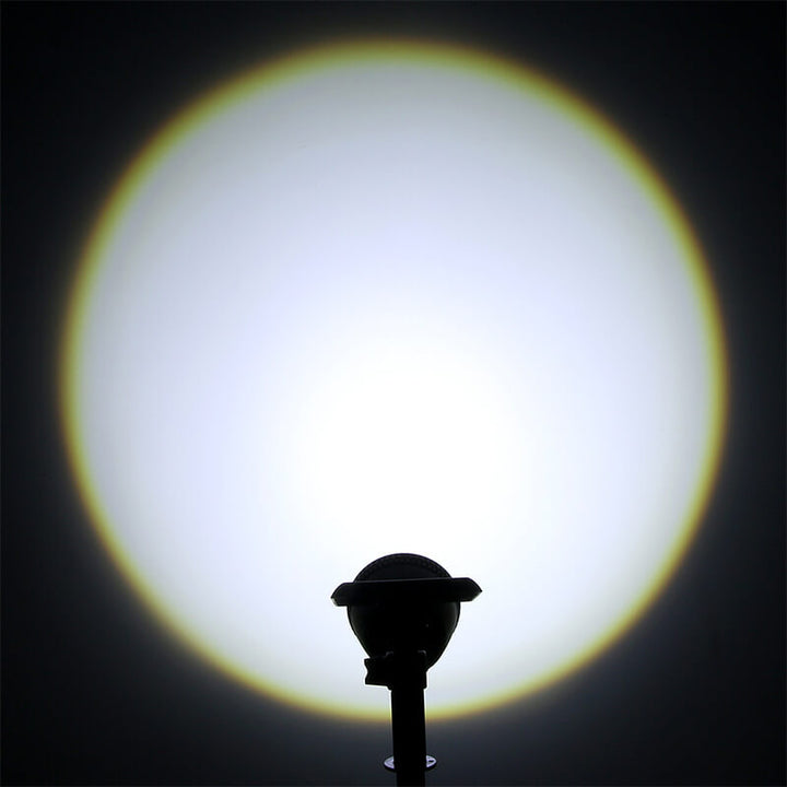 Modern Minimalist Round ABS PS Solar Sunset Spotlight LED Waterproof Garden Ground Insert Landscape Light For Outdoor