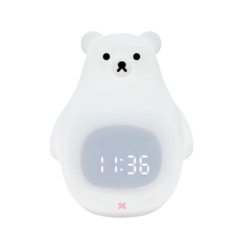 Polar Bear Silicone Alarm Clock LED Night Light