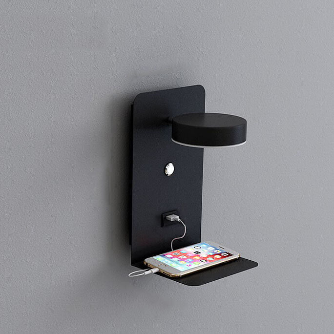 Moderne Eisen Quadrat LED USB Wiederaufladbare Wandleuchte 