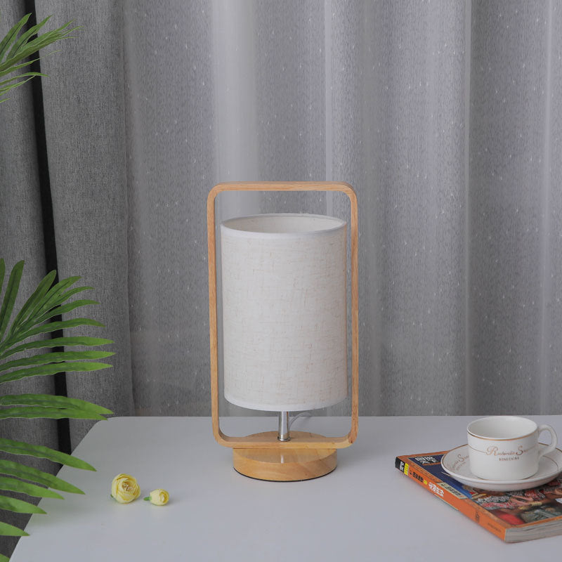 Lampe de table LED portable en bois minimaliste moderne 