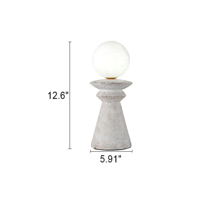 Japanese Style Moon Resin 1-Light Table Lamp