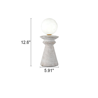 Lampe de Table à 1 Lumière en Résine Style Japonais Lune 