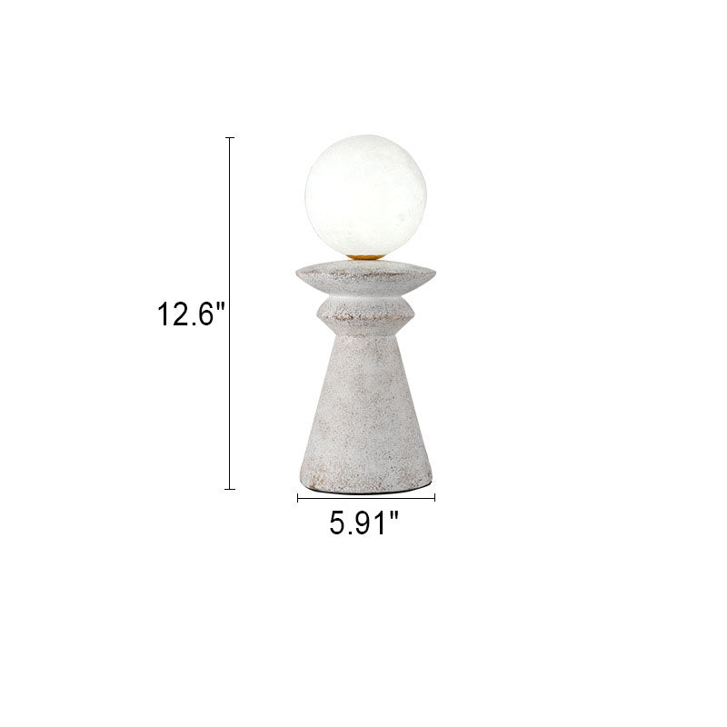 Lampe de Table à 1 Lumière en Résine Style Japonais Lune 