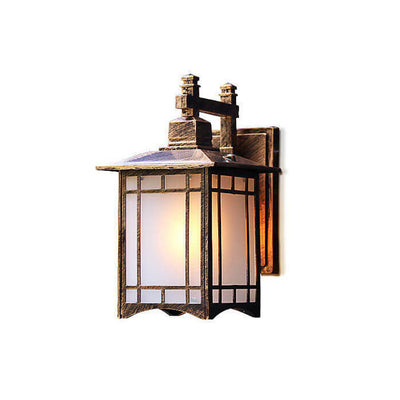 Modern Waterproof Solar Aluminum Chinese Pavilion Shape 1-Light Wall Sconce Lamp