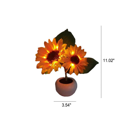 Modern Creative Simulation Sunflower LED Night Light Table Lamp