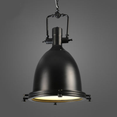 Retro Industrial 1-Light LED Wrought Iron Pendant Light