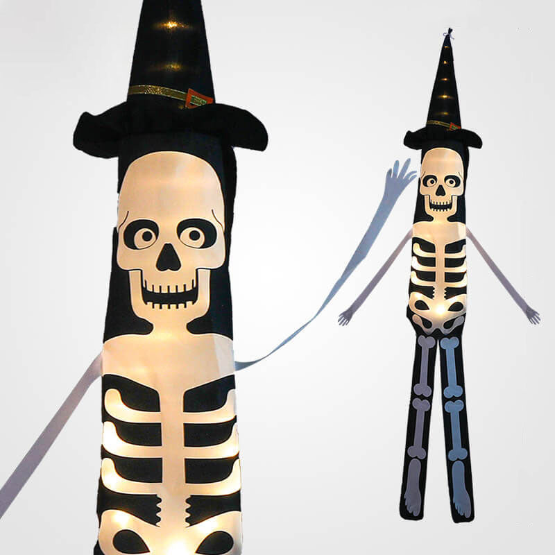 Guirlande lumineuse décorative pour Halloween, fantôme, chauve-souris, citrouille, squelette, fête, Patio 