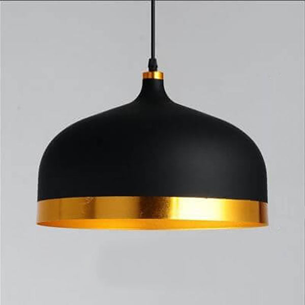 Lustre suspendu moderne en aluminium demi-rond à une lumière 