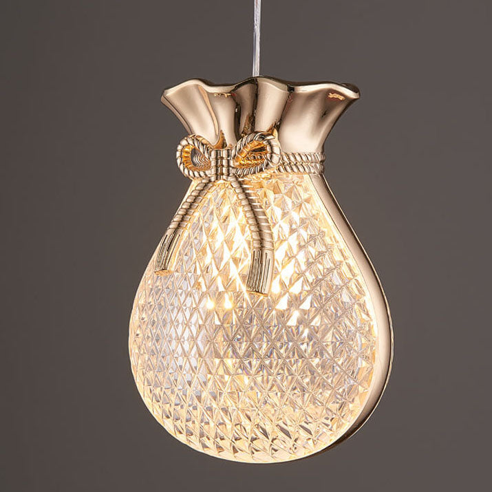Nordisches Licht Luxus Transparentes Eisen LED Pendelleuchte 