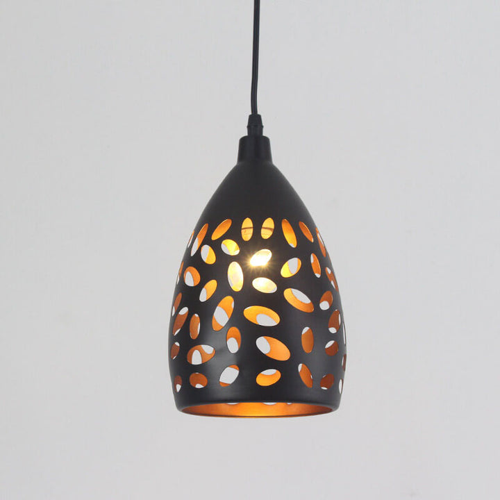 Retro Industrial Hollow Iron Bell 1-Light Pendelleuchte 