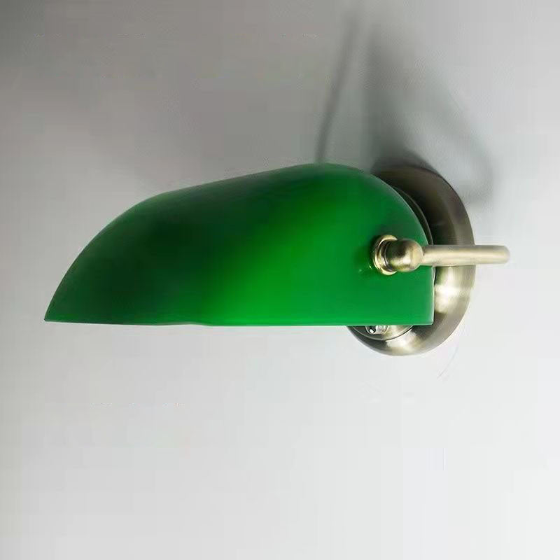Vintage Glass Iron Round 1-Light Zipper Wall Sconce Lamp