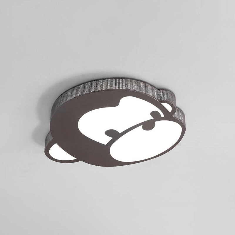 Childlike Cartoon Monkey Design LED Flush Mount Light