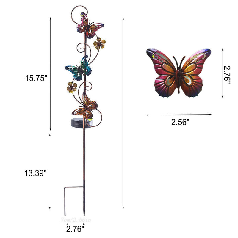 Solar Eisen Kolibri Schmetterling Libelle Garten Rasen Landschaft Licht 