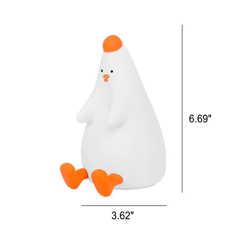 Lámpara de mesa LED de luz nocturna USB de silicona Creative Chick 