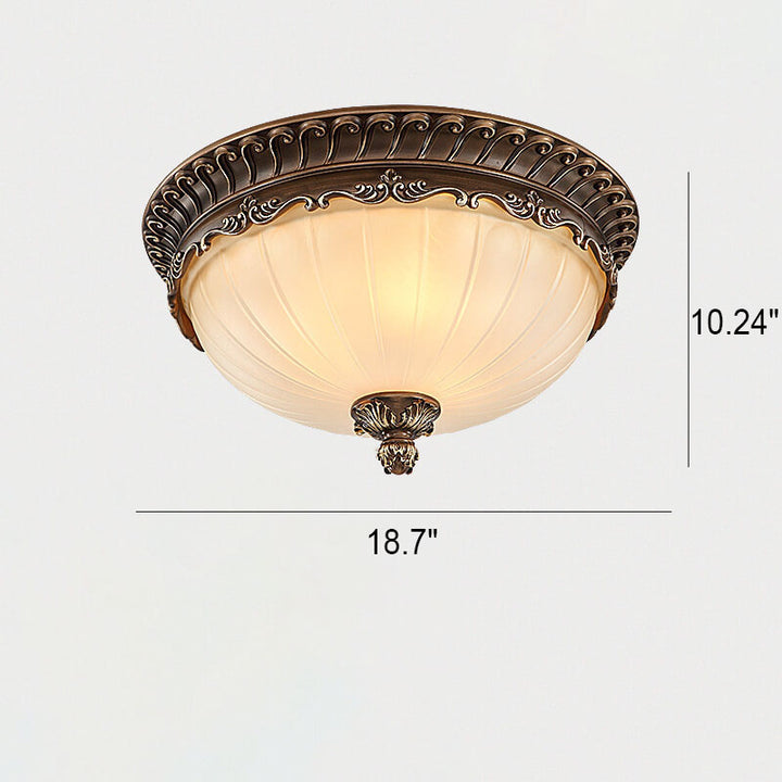 Éclairage encastré à 3 lumières en résine et métal de style rétro européen 