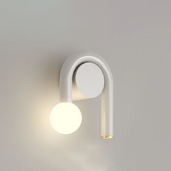 Contemporary Simplicity Geometric Iron U-shaped Line 2-Light Wall Sconce Lamp For Living Room