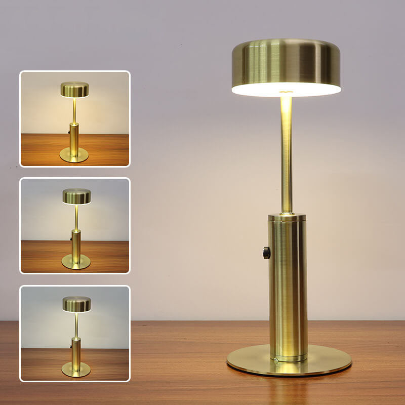 Modern Minimalist Metal Acrylic Cylindrical LED Charging Night Light Table Lamp For Living Room &amp; Bedroom