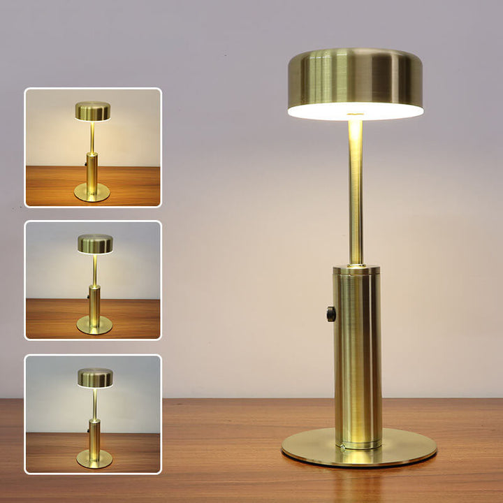 Modern Minimalist Metal Acrylic Cylindrical LED Charging Night Light Table Lamp For Living Room &amp; Bedroom