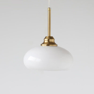 European Vintage Hardware Glass 1-Light Pendant Light