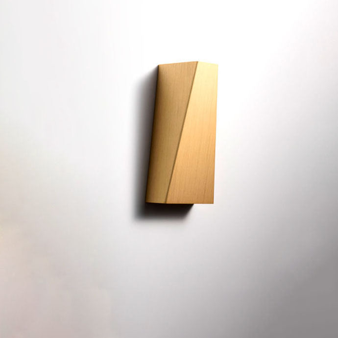 Modern Minimalist Brushed Aluminum Geometric Square LED Wall Sconce Lamp For Living Room