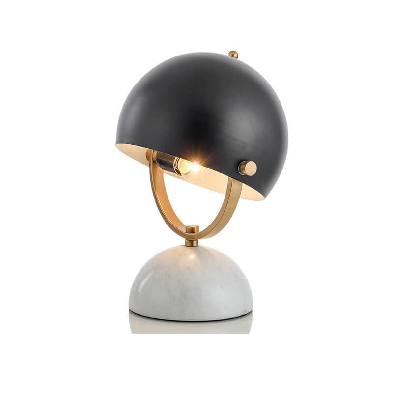 Moderne kreative runde drehbare 1-Licht-Tischlampe mit Marmorsockel