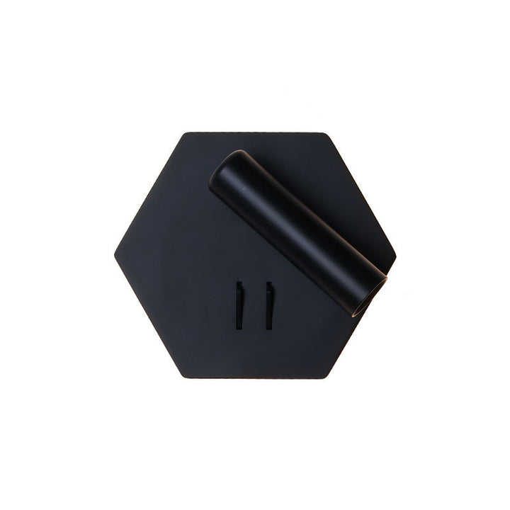 Modern Minimalist Cylinder Hexagonal Spotlight LED Adjustable Wall Sconce Lamp for Living Room