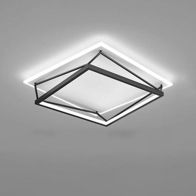 Nordic Minimalist Geometric Art LED Flush Mount Ceiling Light