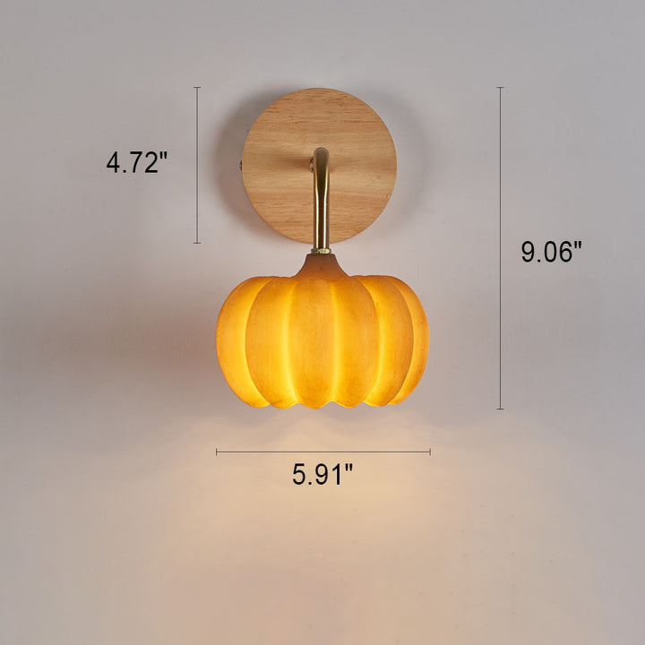 Applique Murale Moderne Créative en Aluminium avec 1 Lumière en Forme de Citrouille 