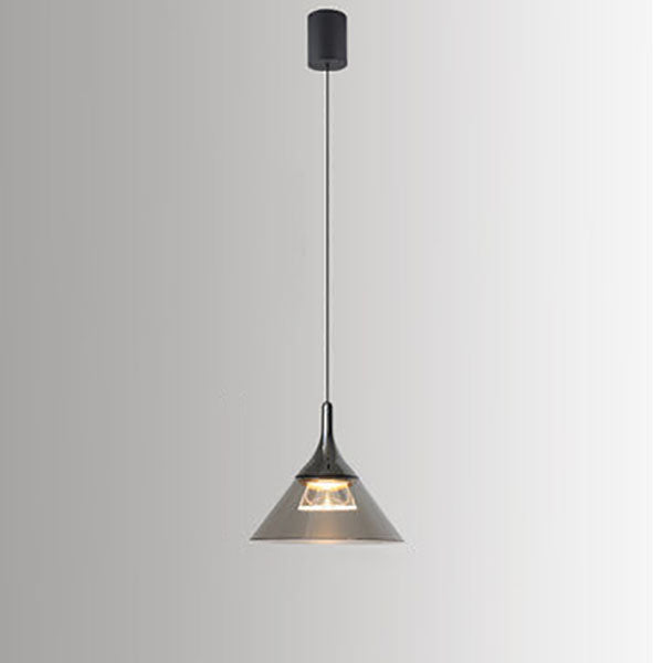 Cono Creativo Nórdico Lámpara Colgante LED de Aluminio y Acrílico 
