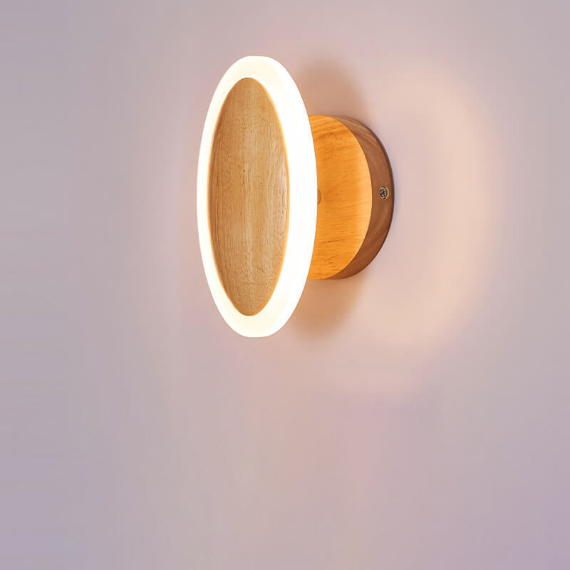 Modern Minimalist Log Oval LED Semi-Flush Mount Ceiling Light