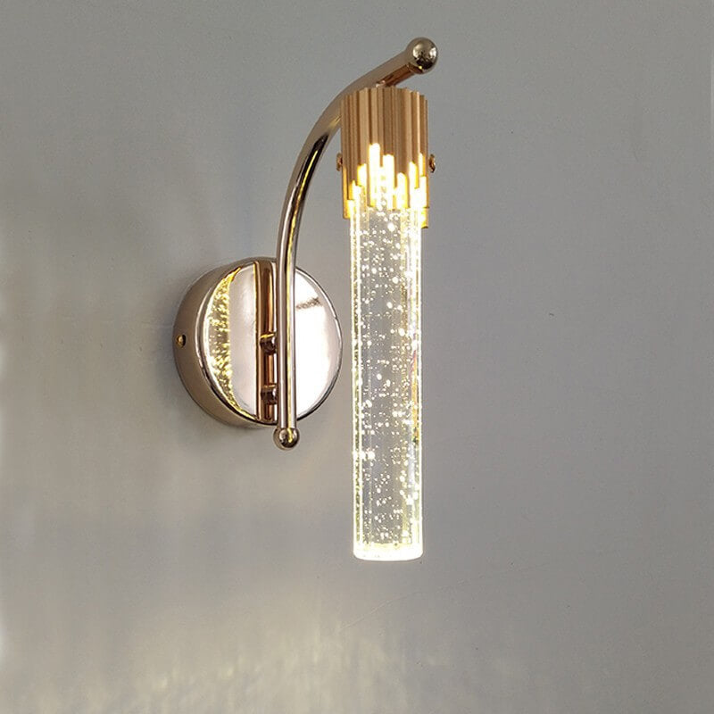 Luxury Gold Bubble Crystal Column LED Wall Sconce Lamp – BulbSquare