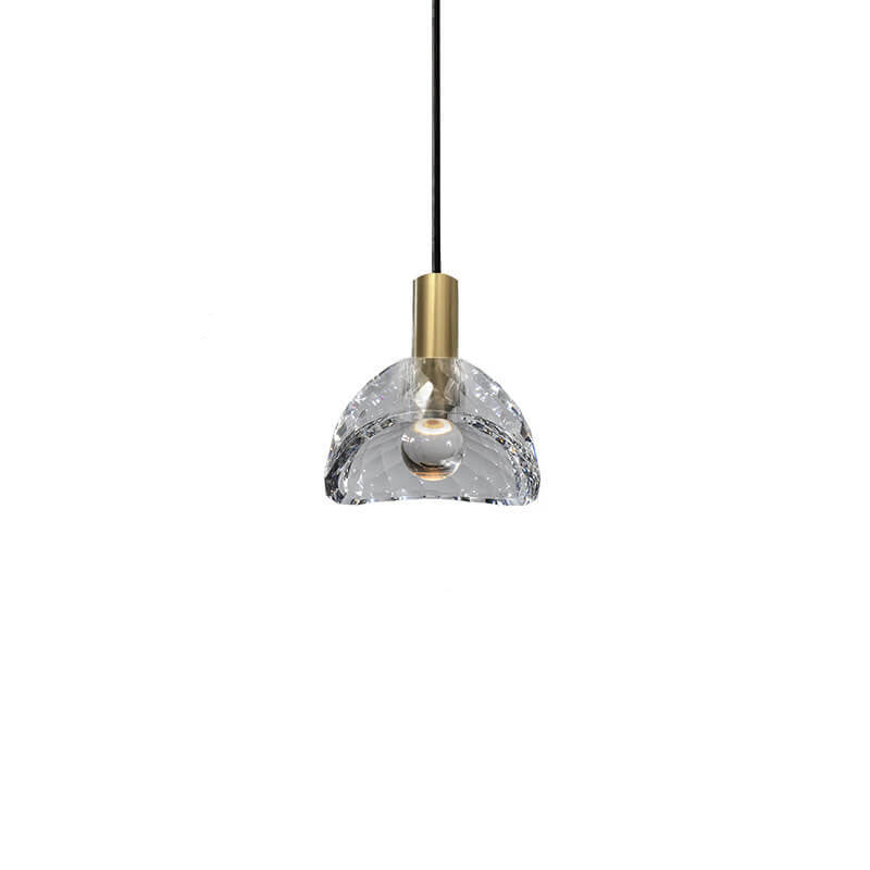 Moderne kreative Dome Crystal Copper LED-Pendelleuchte 